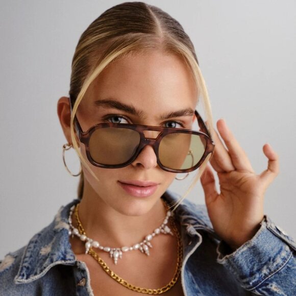 AIRE Whirlpool in Dark Tort & Khaki Tint One Size Nw Unisex Sunnies - Picture 15 of 16